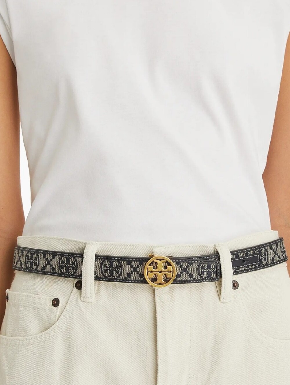 Tory Burch Women's Miller 1" Monogram Belt. 100% AUTHENTIC - Picture 2 of 6
